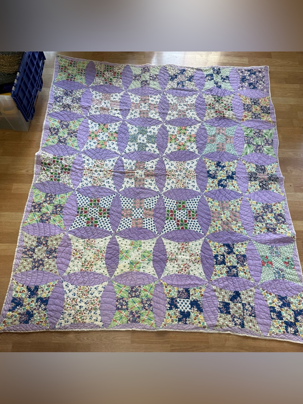 Vintage Quilt 1950  “9-Patch Variation” Mint!